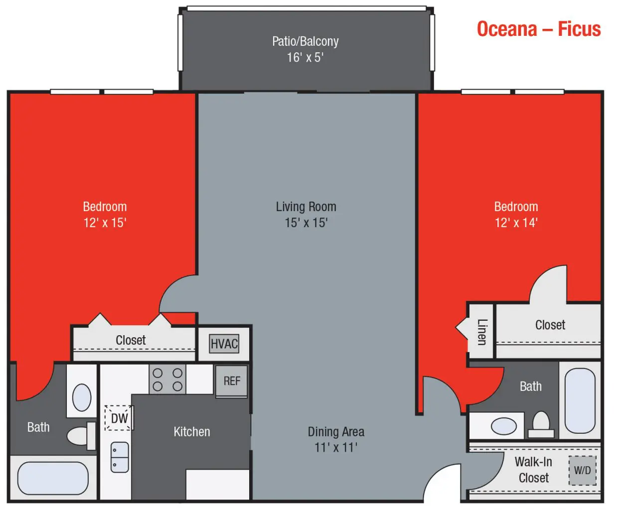 Apartments For Rent TGM Oceana - Ficus